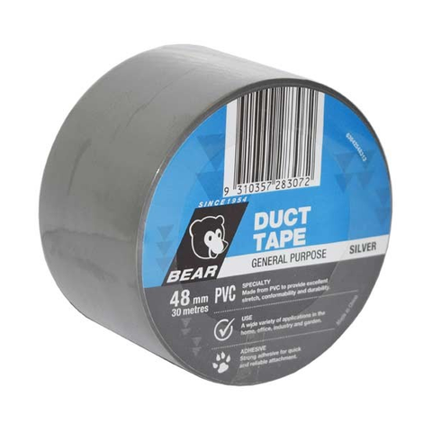 DUCT TAPE PVC 48mmX30M SILVER NORTON