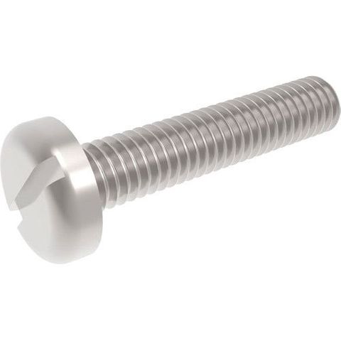 STAINLESS METRIC PAN SLOTTED SCREW M6X2