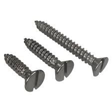 SS PK SCREW 4X3/8 CSK SLOT