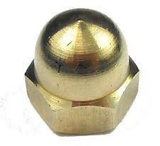 DOME NUT BRASS M12