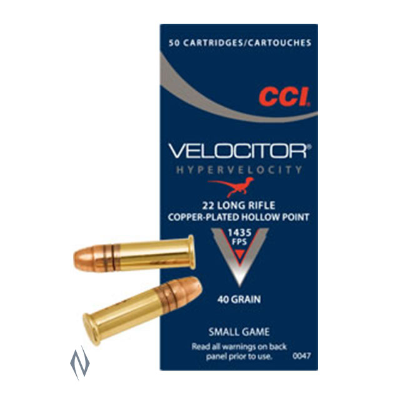 CCI VELOCITOR 1435FPS 22LR 40GR CP HP 50PKT