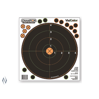 CHAMPION TARGET VISICOLOR ADHESIVE SIGHT IN 100YD 5 PK + PATCH