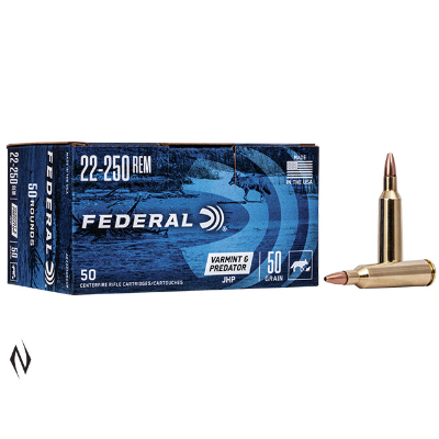 FEDERAL 22-250 REM 50GR JHP AE VARMINT 50PKT