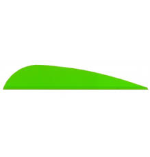 AAE ELITE PLASTIC FLETCH VANE 40 BRIGHT GREEN 100PKT