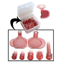 MTM UNIVERAL POWDER FUNNEL KIT CLEAR RED