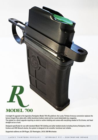 REMINGTON 700 FLOOR PLATE AND 10 RND MAGAZINE 204/223
