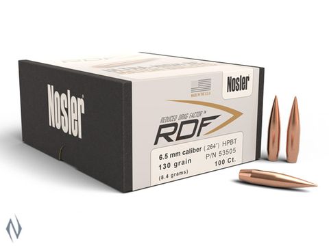 NOSLER RDF 6.5MM 130GR HPBT 100PK
