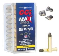 CCI 22WMR MAXI MAG 46G SEGEMENTED HP 1845FPS 50PKT