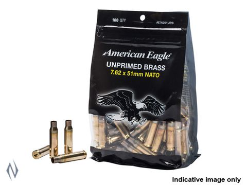 FEDERAL AE UNPRIMED BRASS CASES 308/7.62X51 100 PKT