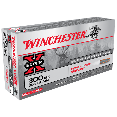 WINCHESTER SUPER X 300 BLACKOUT 200G SUBSONIC PP 20PKT