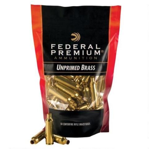 FEDERAL UNPRIMED BRASS CASES 30-30 WIN 50PK