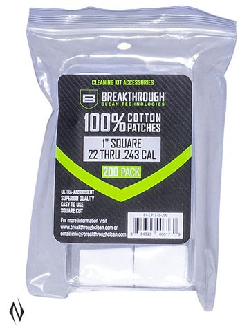 BREAKTHROUGH COTTON PATCHES 22-243 200PK