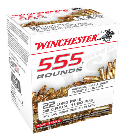 WINCHESTER SUPER X VALUE PACK 1280FPS 22LR 36GR HP 555PKT