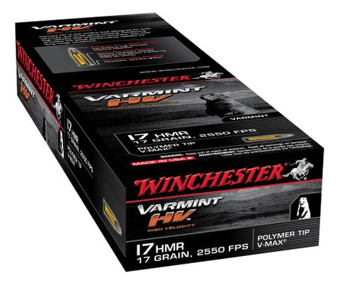 WINCHESTER VARMINT HV 2550FPS 17HMR 17GR 250PKT