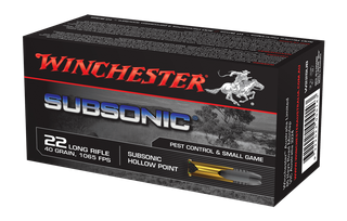 WINCHESTER SUBSONIC 1065FPS 22LR 40GR HP 50PKT