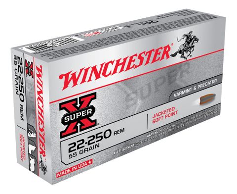 WINCHESTER SUPER X 22-250 REM 55GR PSP 20PKT