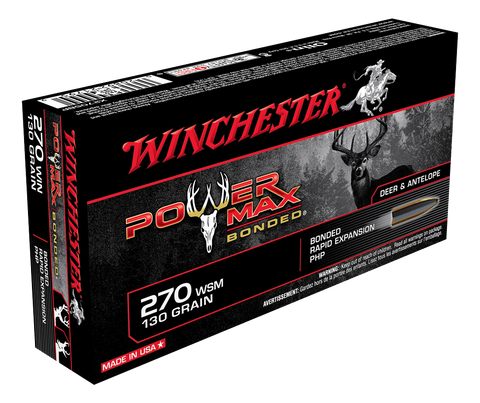 WINCHESTER POWER MAX BONDED 270WIN 130GR PHP 20PKT