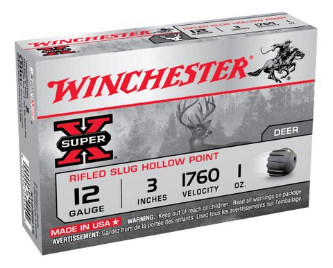 WINCHESTER SUPER X RIFLED SLUG 1760FPS 3INCH 12G 5PKT