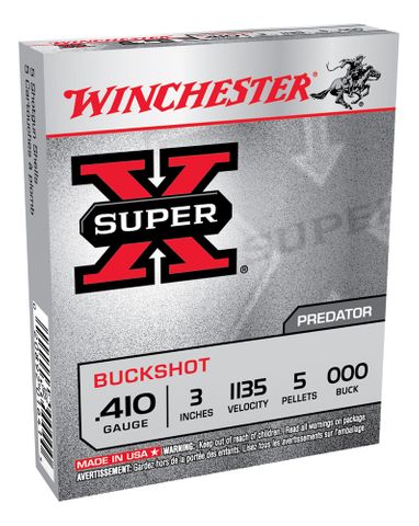 WINCHESTER SUPER X BUCKSHOT 1135FPS 3INCH 410G 5 PELLET 5PKT