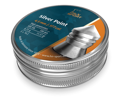 H & N SILVER POINT 11.57GR .177 PELLET 500PKT