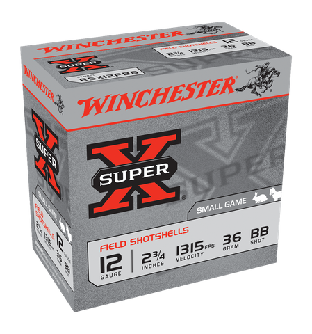 WINCHESTER SUPER X 1315FPS 12GA 36GR BB 25PKT