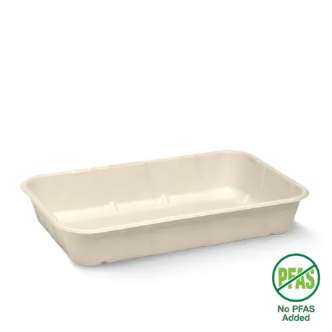 Biopak 1kg Plant Fibre Produce Tray 125 units per slve