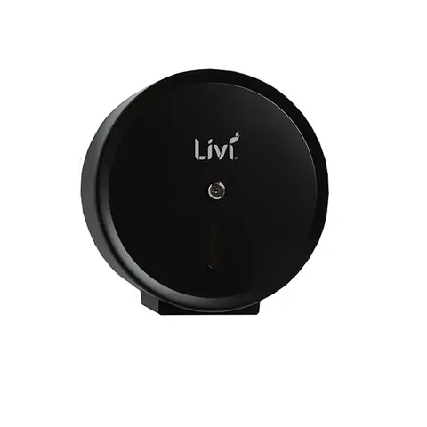 Livi Jumbo Toilet Roll Dispenser Single Black