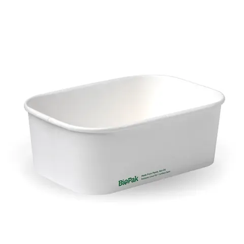 Biopak 750ml White BioBoard Takeaway Base 50 units per slve