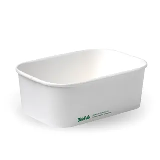Biopak 750ml White BioBoard Takeaway Base 50 units per slve
