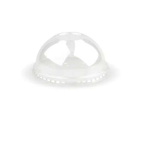 Biopak 90mm Clear PET Dome Cold Paper BioCup Lid 100 units per slve