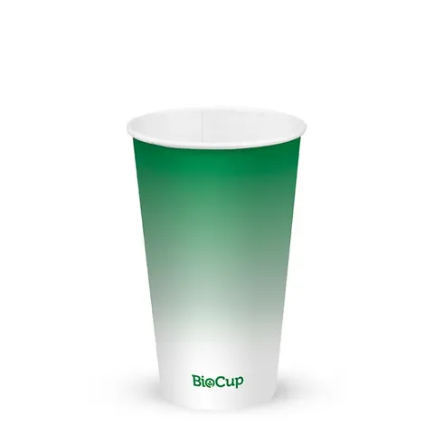 Biopak 600ml /20oz (90mm) Green Cold Paper BioCup 50 units per slve