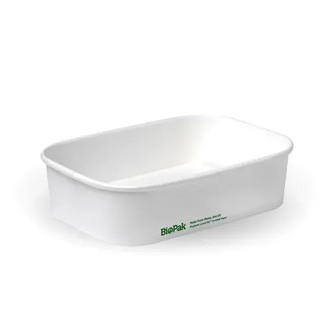 Biopak 500ml White BioBoard Takeaway Base 50 units per slve