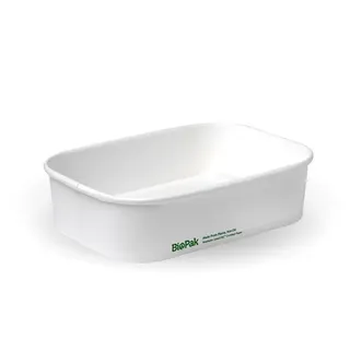 Biopak 500ml White BioBoard Takeaway Base 50 units per slve