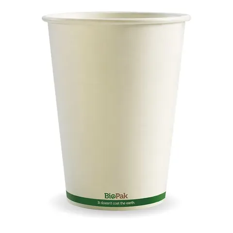 Biopak 950ml / 32oz White BioBowl 25 units per slve