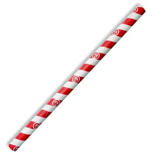 Biopak Jumbo Red/White Stripe Biostraw 100 units per slve