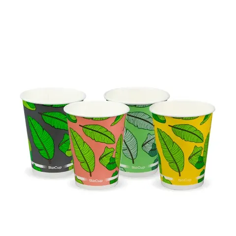 Biopak 390ml / 12oz (90mm) Leaf Cold Paper BioCup 50 units per slve