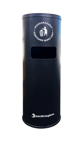HygieneNix Black Biodegradable Wet / Gym Wipe Dispenser