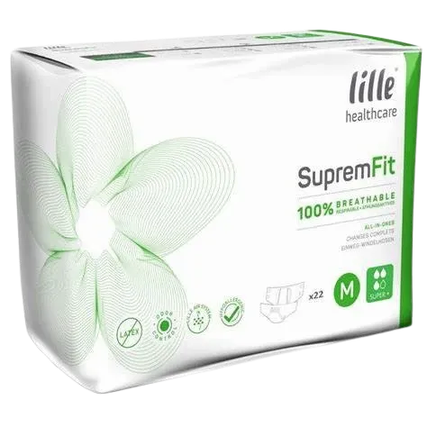 Lille Suprem Fit Super Plus Absorbency Medium Breathable All In One Continence Pads 22pk