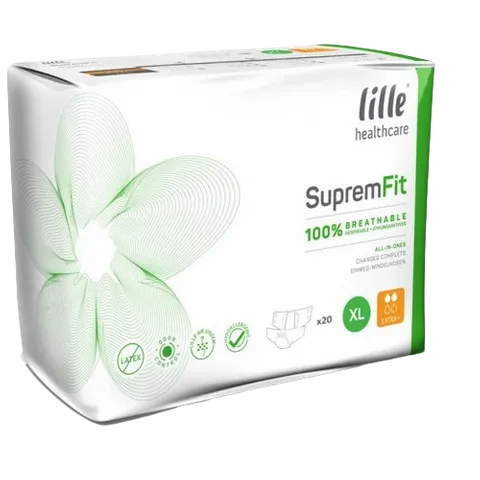 Lille Suprem Fit Extra Plus Absorbency X- Large Breathable All In One Continence Pads 20pk