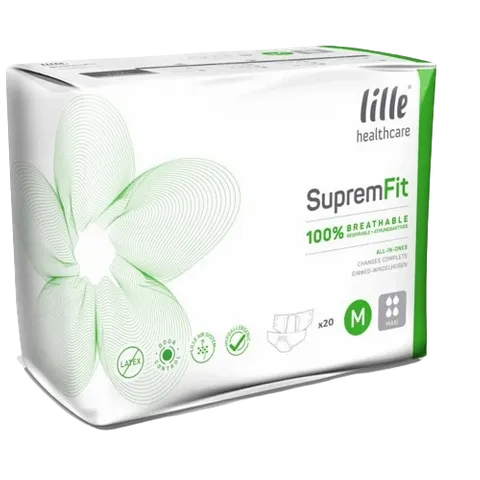 Lille Suprem Fit Maximum Absorbency Medium Breathable All In One Continence Pads 20pk