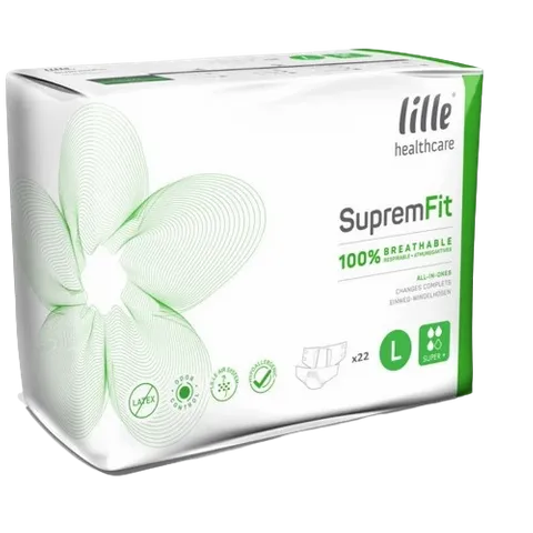 Lille Suprem Fit Super Plus Absorbency Large Breathable All In One Continence Pads 22pk