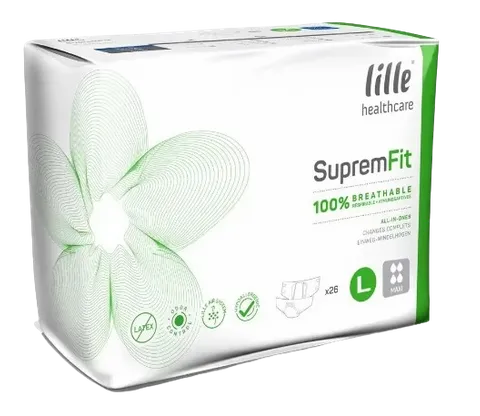 Lille Suprem Fit Maximum Absorbency Large Breathable All In One Continence Pads 20pk