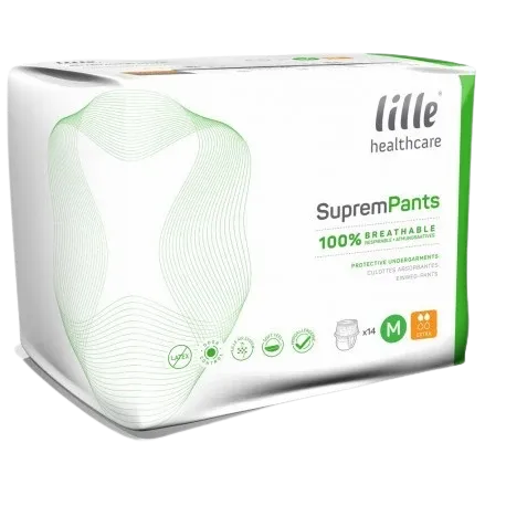 Lille Suprem Undergarment Breathable Continence Pants Extra Absorbency Medium 14pk