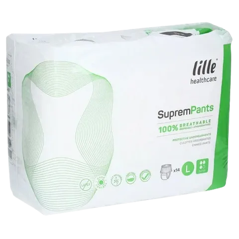 Lille Suprem Undergarment Breathable Continence Pants Maximum Absorbency Large 14pk