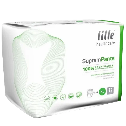 Lille Suprem Undergarment Breathable Continence Pants Maximum Absorbency X-Large 14pk