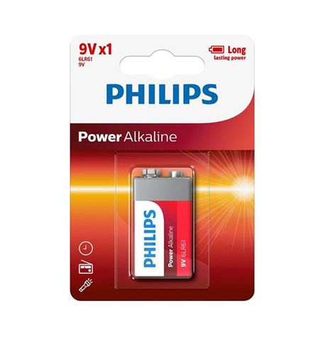 Phillips Power Alkaline Battery Size 9 V Card 1