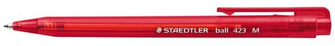 Staedtler Red Retractable Ball Point Pen 10pk