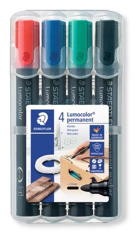 Staedtler 4pack Assorted Permanent Marker Pen Bullet Tip