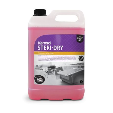 Kemsol Steri-Dry Evaporating Sanitiser Cleaner 5 Ltr