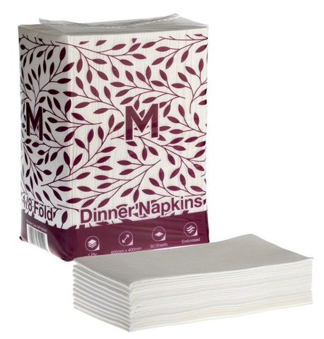 Matthews Airlaid 1/8 Fold Dinner Napkins Brown 400x400mm 1ply 50sht Pack